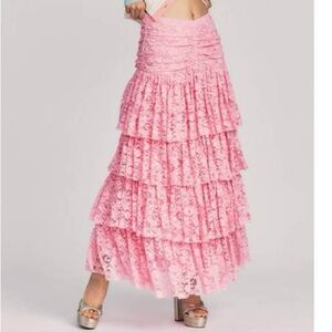 LoveShackFancy Marsala Skirt in Spritz